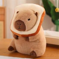 Bonita almohada de peluche de capibara con tostada para llevar, peluches de capibara de pan kawaii, regalos para abrazar, 30 cm - details 0