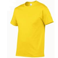 Camiseta De Algodón Suelta Para Hombre Estampado Sólido Cuello Redondo Manga Corta Deportiva Transpirable Y De Secado Rápido - details 7