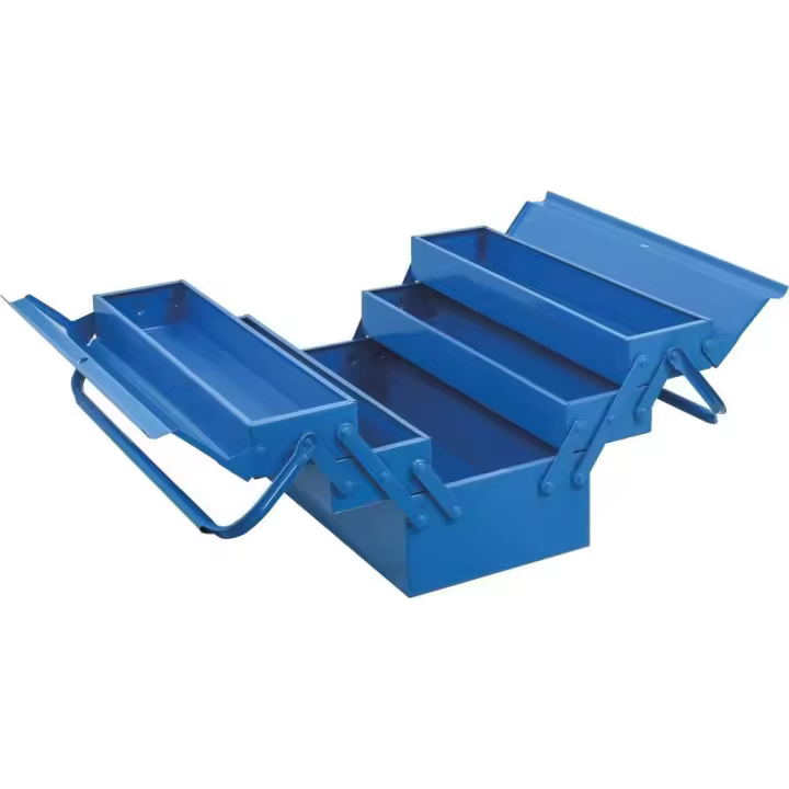 CAJA DE HERRAMIENTAS METÁLICA 5 COMPARTIMENTOS 430X200X205MM - 1