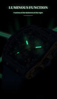 Reloj De Pulsera De Cuarzo LIGE Para Hombre Deportivo Y Casual Resistente Al Agua De 50M Con Cronógrafo Y Fecha Autónoma Material De Correa De Silicona - details 9
