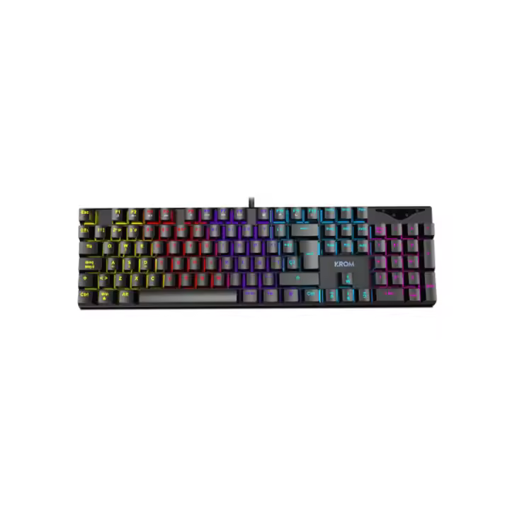 KROM TECLADO GAMING KASIC. MECANICO. TECLAS RETROILUMINADAS RAINBOW. USB - 1