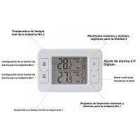 Termómetro Electrónico Para Nevera De Uso Doméstico Con Alarma Y Transmisión Inalámbrica Función De Almacenamiento Frío - details 4