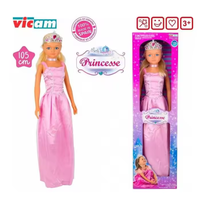 Muñeca Gigante Suave 105 Cm Princesa Realista de Vicam - 1