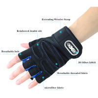 Guantes De Gimnasio Para Hombres Y Mujeres Guantes De Levantamiento De Pesas Con Correa Deporte Y Ejercicio Ciclismo Antigolpes - details 4