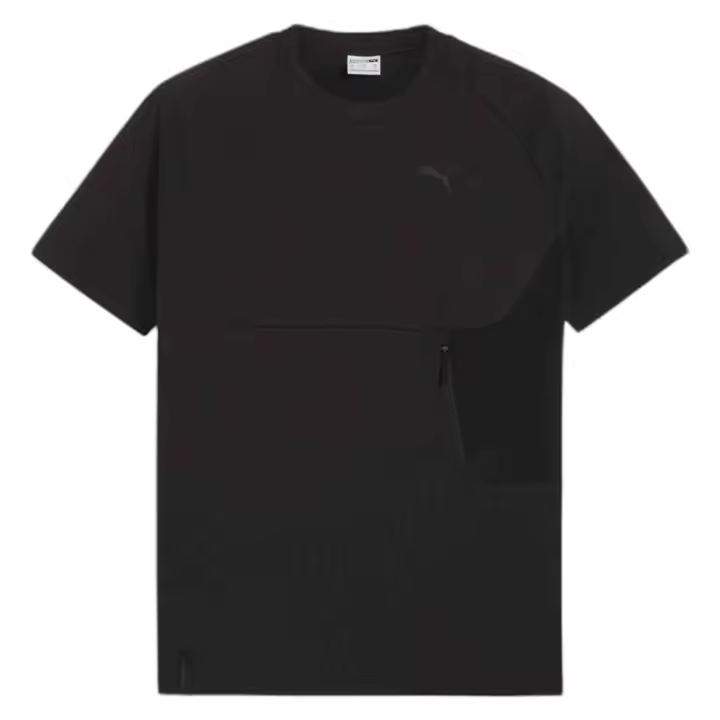 Camiseta de Manga Corta Puma Tech Pocket para hombre en color negro - 1