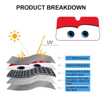 Car Solar Protection 4 Colors Eyes Heated Windshield Sunshade Car Window Windscreen Cover Sun Shade Auto Sun Visor Car-covers - details 2