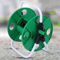 Carro De Riega Jardín Portátil Organizador De Tubo De Agua 25M Soporte De Almacenamiento Para Herramientas De Jardinería Plástico Resistente - details 0