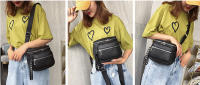 Bolso De Hombro Para Mujer Estilo Retro De Cuero PU Con Rebujitos Multibolsillo Bolso Cruzado Y Mensajero Moda Bolso Tote - details 2
