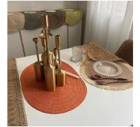 1/4/10pcs Tapetes De Comedor Oval Tejidos Resistentes Al Calor 35x50cm Tapetes Grandes Para Mesas American Style Ecológicos Vinilo - details 11