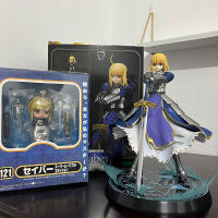 Figura De Acción Anime Fate/Stay Night Saber 23CM Caliburn Escena De Batalla Figura De Lili Caballero Rey Regalo Para Niños Decoración PVC Unisex - details 1