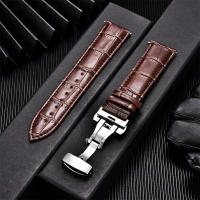 Correa De Reloj De Cuero Auténtico Para Negocios Reemplazo De Correa De Reloj 18mm 20mm 22mm 24mm Con Hebilla De Mariposa - details 3