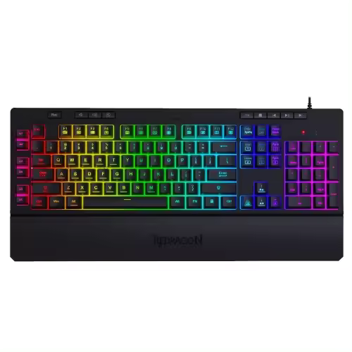 Redragon - SHIVA Teclado Gaming Membrana RBG Reposamuñecas Español España Negro - 1