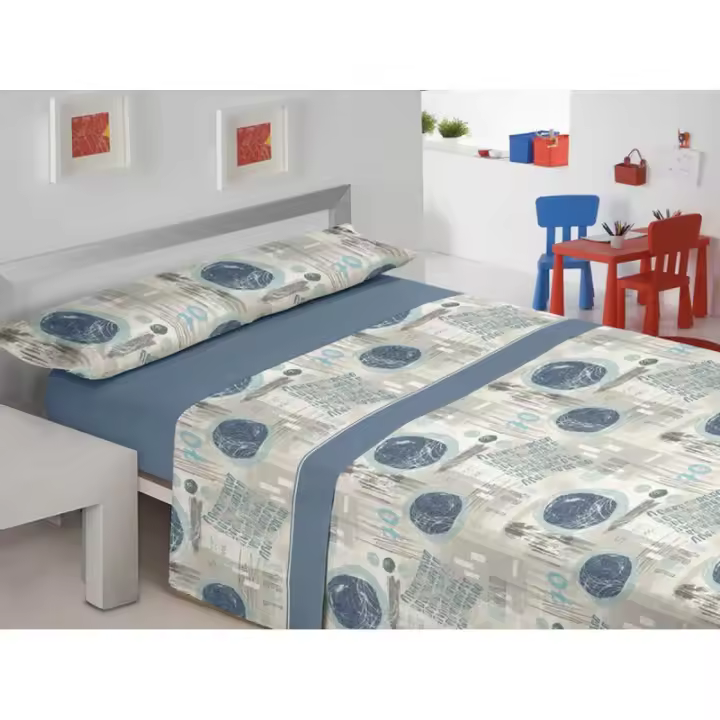 Pierre Cardin - Juego de Sábanas Pierre Cardin CALIFORNIA Azul Cama de 90 - 1