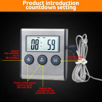 Termómetro De Barbacoa TP700 Con Probing De 15CM Medición De Temperatura En 5 Segundos Alarma De Temperatura Alta 300℃ Función De Timer Material Metálico Digital - details 10