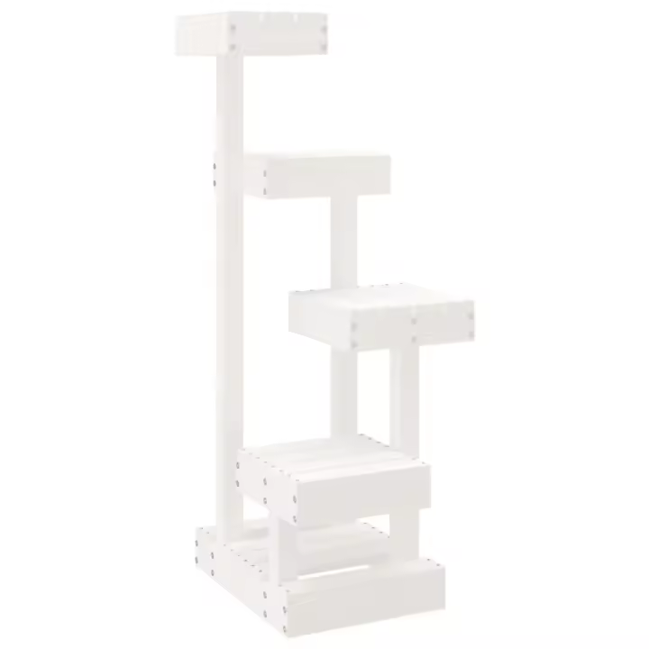 vidaXL Árbol para gatos 45,5x49x103 cm torre para gatos Color Natural,  Blanco,  Marrón cera y mas - 1