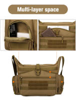Bolsa De Hombro Táctica Para Hombres Con Documentos A4 Y Portátil Hasta 15.6 Pulgadas Bolsa Cruzada Molle Para Uso Diario Y Exteriores - details 3