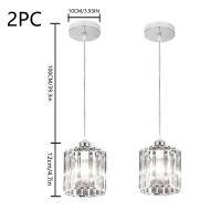 Lámpara Colgante Moderna Nórdica LED Para Restaurante Estudio Bar Single Head Cristal K9 Cromado Lujo Creativo Decoración Hogar - details 6