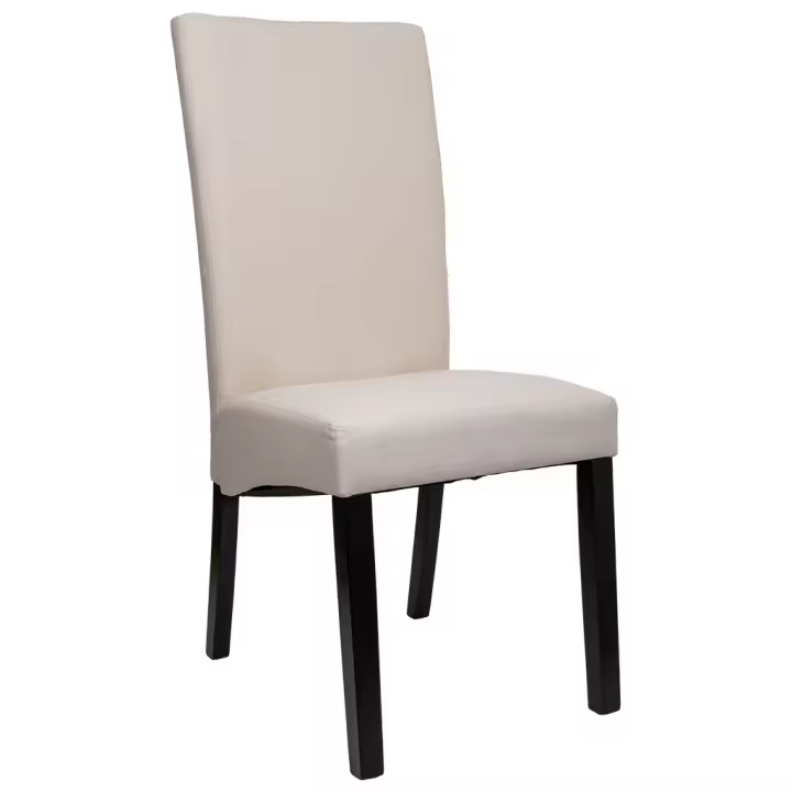 WANDERLUST DECO Silla de madera tapizada color crema 49x48x42/102h cm - 1