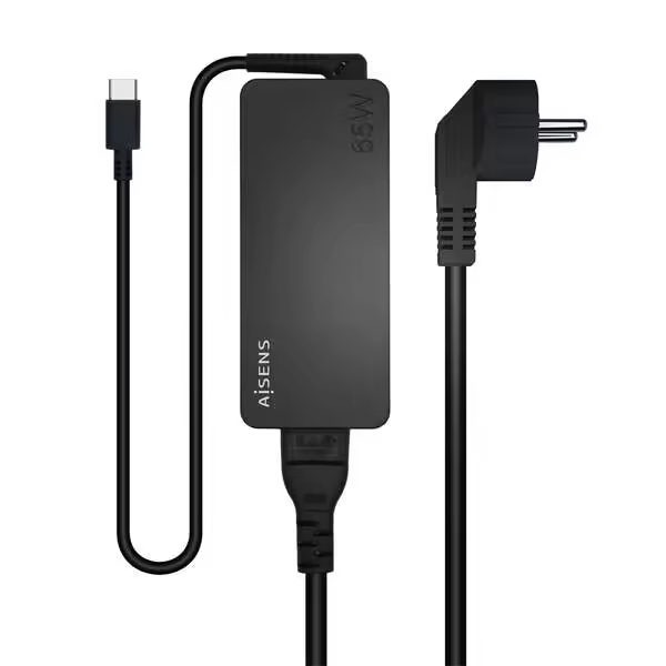 Aisens cargador 65w pd3.0 1xusb-c 1.8m - color negro - 1