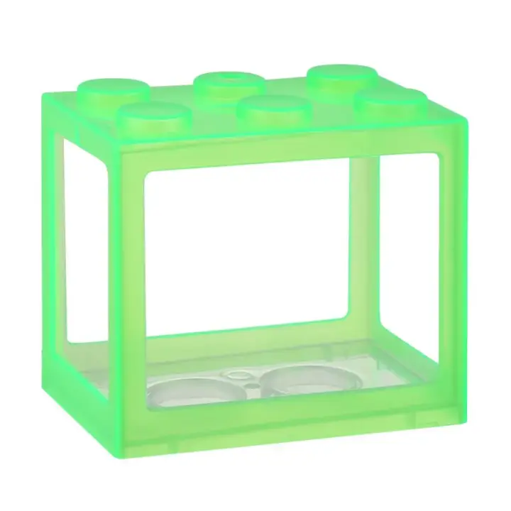 Mini Acuario Para Betta Con Bloques De Construcción Decoración Para Mascotas PVC Accesorios Para Peces Regalo De Bloques Legos - 1