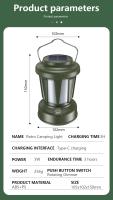 Lámpara De Camping Retro Portátil Lanternas Solares/Carga Tipo-C Luz De Emergencia Para Colgar En La Tienda De Acampar Y Escalada Al Aire Libre Jardín - details 21
