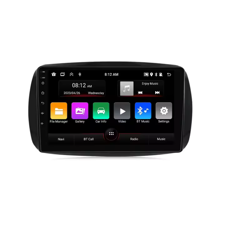 Nuevo Reproductor Multimedia Android Para Coche Mercedes Benz Smart 453 Fortwo 2014-2020 Navegación GPS RDS Estéreo Carplay Y Android Auto Con Pantalla Táctil De 9 Pulgadas RAM 2G ROM 32G - 1