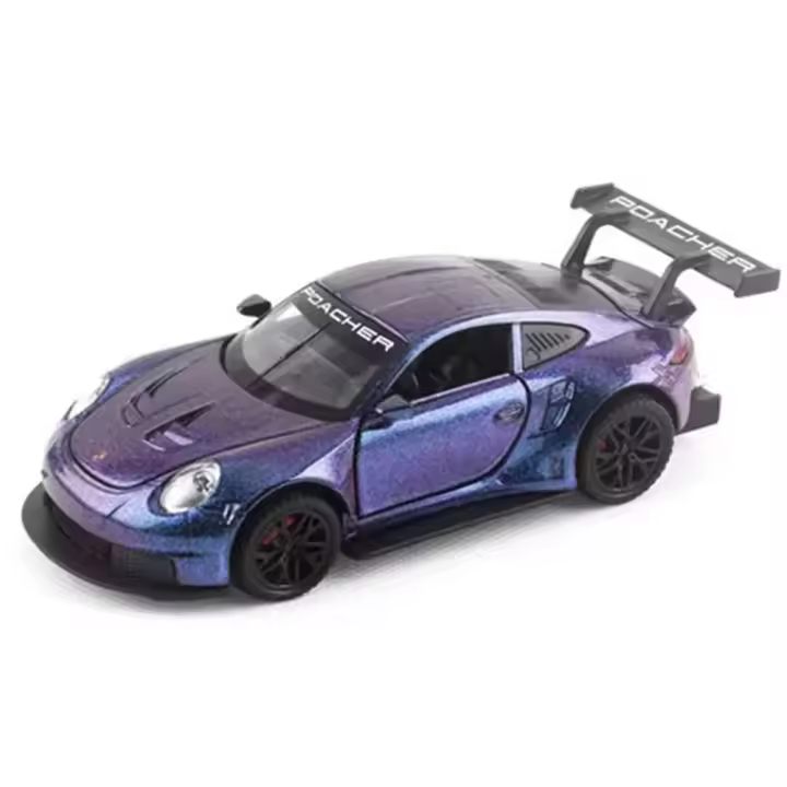 Coche De Juguete De Aleación De Zinc 1:32 GT3 RS Con Luz Y Sonido 4 Puertas Abiertas Coche Deportivo Para Niños Y Adultos Regalos - 1