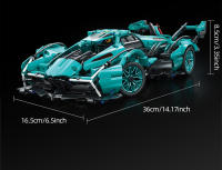 Nueva Super Coche Deportivo 1000+PCS Kit De Bloques De Construcción Modelo a Escala 1:14 Regalo De Navidad Para Niños Y Adultos - details 17