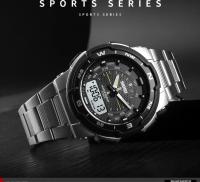 Reloj De Pulsera Deportivo De Moda Para Hombre SKMEI 1370 Lujo Acero Inoxidable Resistente Al Agua Cronógrafo Dual Pantalla LED Y Analógica - details 6