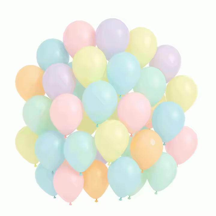 IMAXWAVE Globos de Cumpleaños Orgánicos 100 Piezas, 100% Látex Natural Biodegradable, 20 cm, Ideales para Decoración de Fiestas, Bodas, Baby Shower, Calidad Ecológica y Segura, Multicolor Pastel - 1