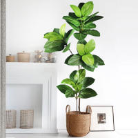 Falsa Hoja De Magnolia Y Ficus 105cm Para Decoración De Jardín Patio Interior Oficina Hoja De Figura Artificial De 41.3 Pulgadas - details 14