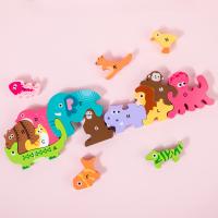 Rompecabezas De Madera 3D Para Niños Juguete Educativo Montessori Tema Animal Puzzle De Cartón Para El Aprendizaje Temprano De Los Niños - details 5