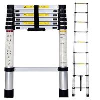 Escalera Telescópica de Aluminio Extensible y Plegable  Compacta, Ligera, Escalera Plegable Portátil, Escalera multifunción, Portátil y Antideslizante  Ideal para Uso Doméstico, Profesional, Reformas, Jardín, Taller, Alturas y Almacenamiento - details 2
