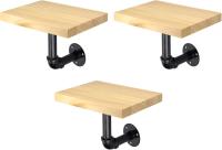 Lote 3X estante flotante de pared-3X colgante estante 20x15x18cm de madera de pino capacidad de carga 15kg - Retro Art Wall Mount - details 3