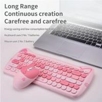 Cute Cat Shaped Wireless Keyboard and Mouse Set, 84-Key 2.4GHz Optical Mouse, Portable ABS Design, Non-Rechargeable AAA Battery, PC Compatible - details 3