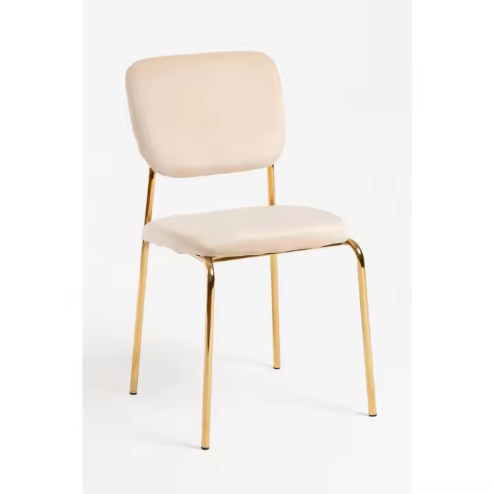 Silla Selin Golden Terciopelo - Beige - 1