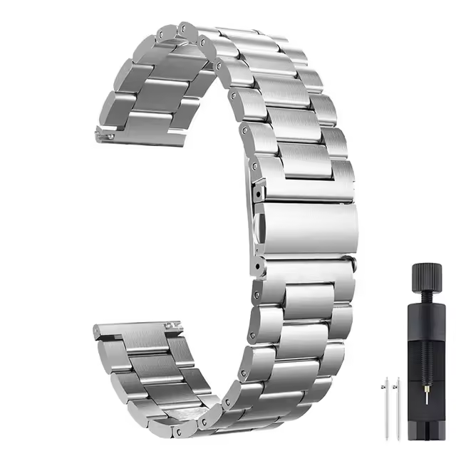 Correa De Reloj De Acero Inoxidable 22mm Para Black Shark S1 pro Smartwatch Fácil De Ajustar Correa De Pulsera Metálica Unisex - 1
