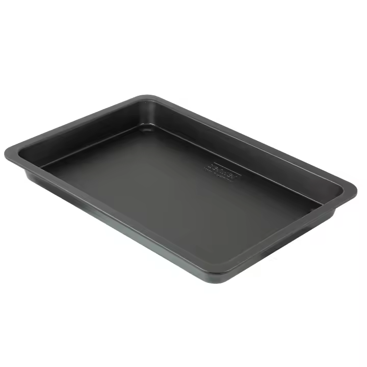 Bandeja horno universal en acero con revestimiento antiadherente teflón, Rustidera rectangular para asados, Fuente horno, Zenker, 1ud, Bandeja 42x29x4cm - 1