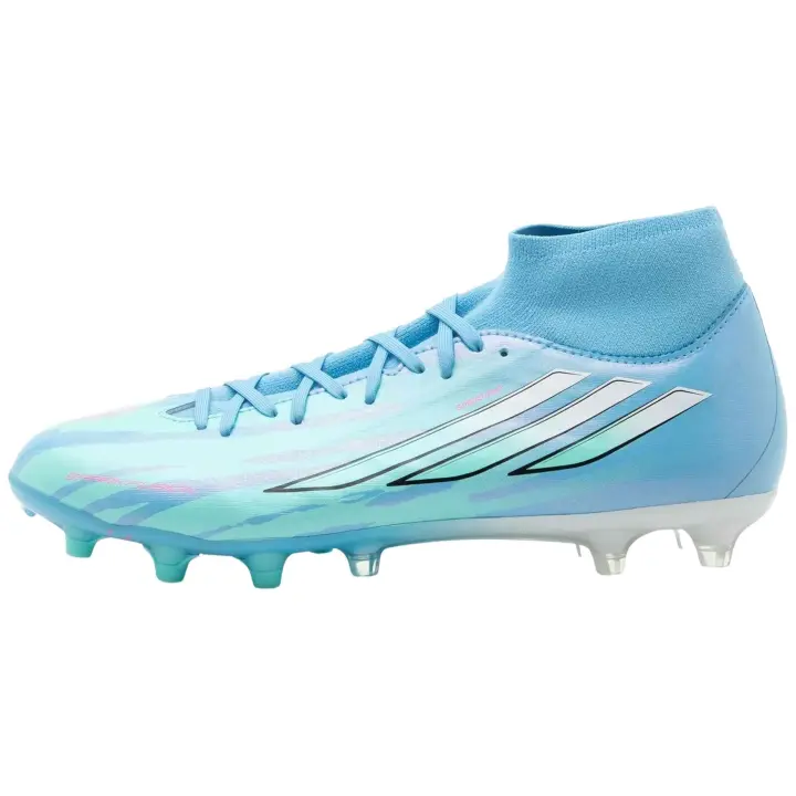 Botas De Futbol Adidas modelo F50 Sparkfusion League Mid FG/AG Trinity Rodman "Semi Blue Burst / Cloud White / Lucid Pink" para Mujer en color Azul - 1
