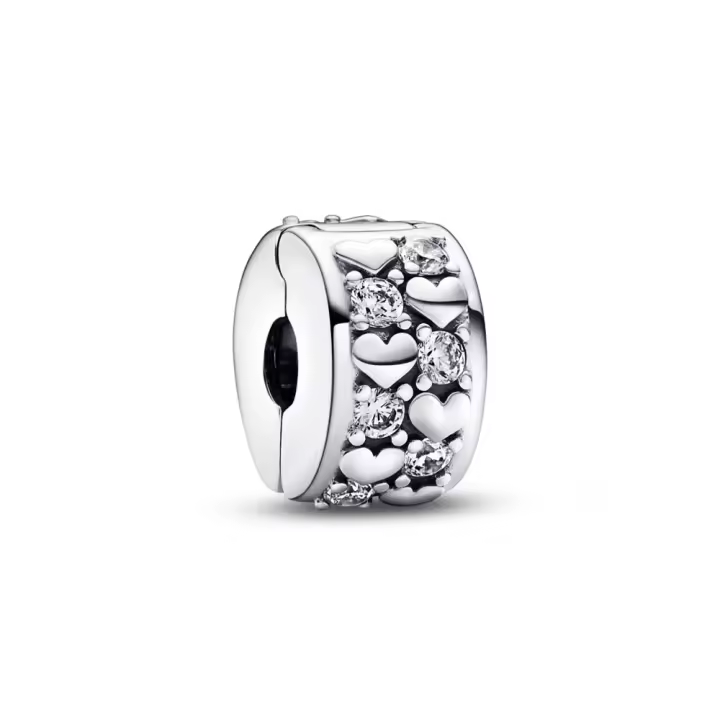 Pandora Moments Clip de Corazones Infinitos Brillantes 792235C01 , para Mujer - 1