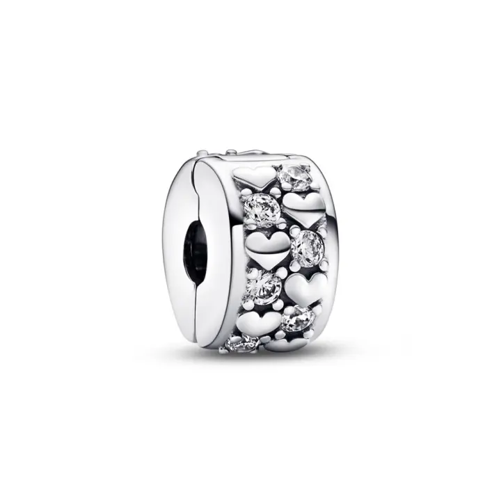 Pandora Moments Clip de Corazones Infinitos Brillantes 792235C01 , para Mujer - 1