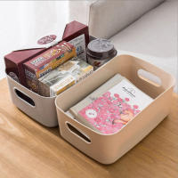 Cesta De Almacenamiento Rectangular Tres Tamaños Caja De Almacenamiento Portátil Adecuada Para Cocina Dormitorio Oficina Material Ecológico Plástico PP - details 2