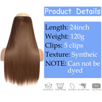 Extensiones De Cabello Sintético Hairstar 24" Larga Y Rizada Un Peça Con 5 Clips Para Mujer Textura Suave Puro Color - details 2