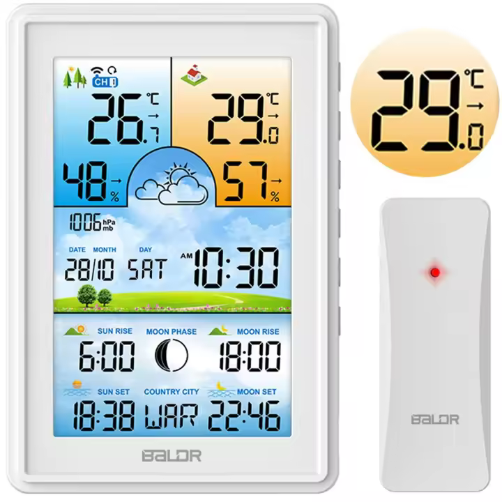 Estación meteorológica con pantalla BD-906 blanca - 1