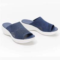SP Zapatillas de gran tamaño para Mujer, zapatillas de Verano de Malla transpiró con Boca de Pez y Suela plana para Mujer. - details 1