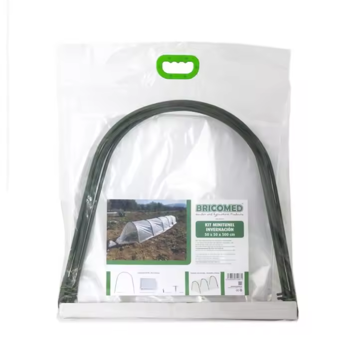 Bricomed Invernadero de Jardín para Cultivo de Plantas Invernadero de Túnel Anti-uv Color Verde Resistente PE 130gr G/m² - 1