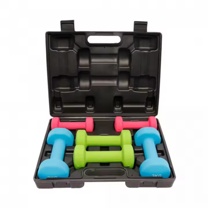 Gorilla Sports Set de mancuernas de 12 kg con estuche - 1
