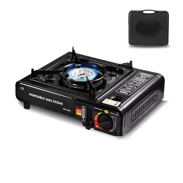 Estua de gas Estuba de camping at Aire Libre, Estua de camping, Estove portáthil de camping, perfecto para Cocinar al Aire Libre, camping, picnics y Aventuras, Negro - 1
