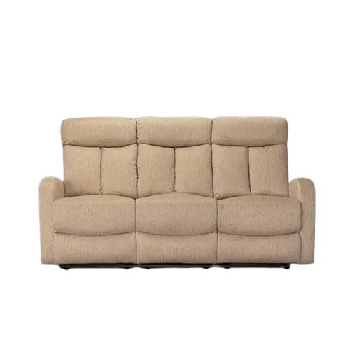 Sofá relax manual de 3 plazas modelos Siberia. Tapizado en tela Nolia disponible en varios colores. - 1