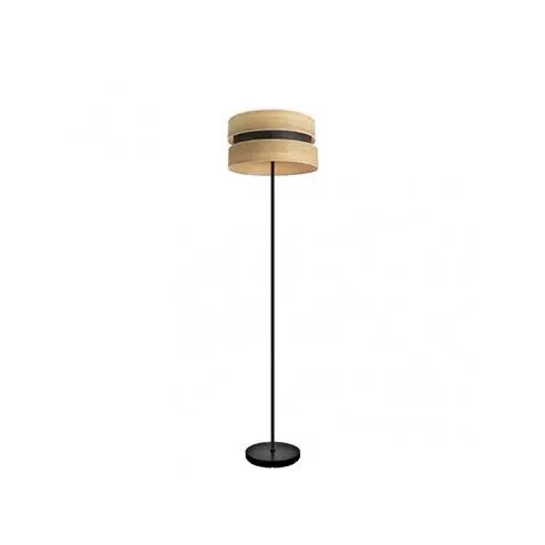 Lámpara de Pie Colet FABRILAMP Negro/Madera Clara 160x40x40 Cm - Diseño Elegante - 1